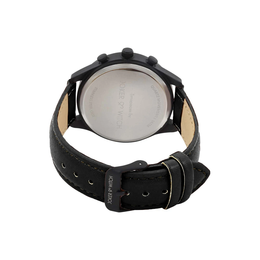 Beetle Black Large Dial PU Strap Men's Watch — photo 2