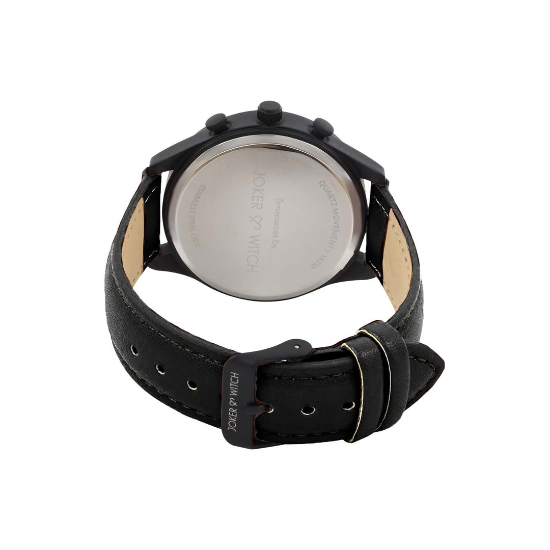 Beetle Black Large Dial PU Strap Men's Watch — photo 5